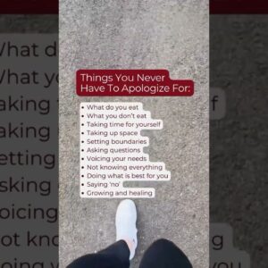 You Don’t Have To Apologize #eatingdisorderrecovery #recovery